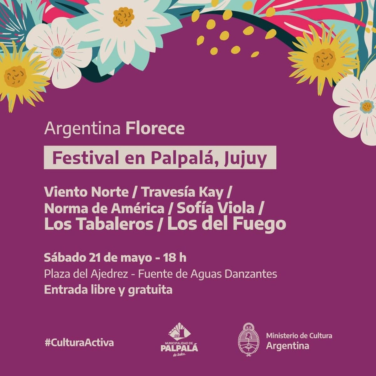 El Festival nacional Argentina Florece llega a Palpalá