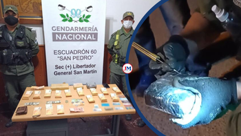 Libertador: detienen un auto con cocaína escondida y más de 1 millón de pesos