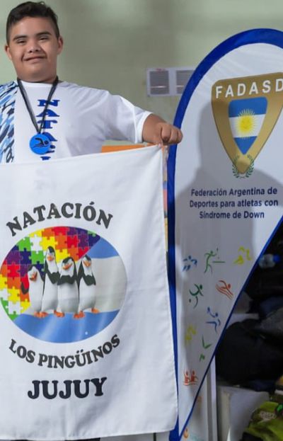 Rodrigo Abán dejó en alto a Jujuy en el Nacional de natación inclusiva