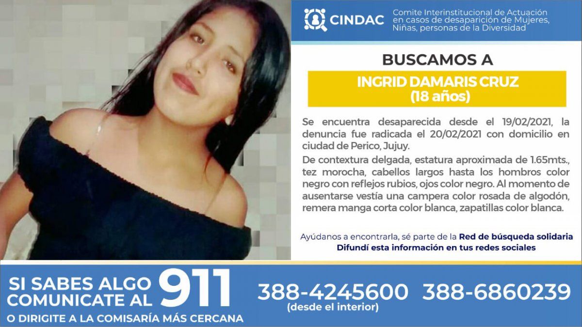 Búsqueda de Ingrid Damaris Cruz: Fue a un trabajo, no volvió y su familia  teme lo peor