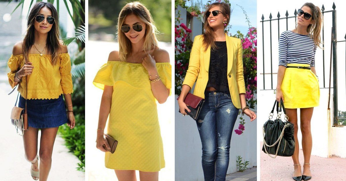 Ideas de como utilizar el amarillo en tus outfits