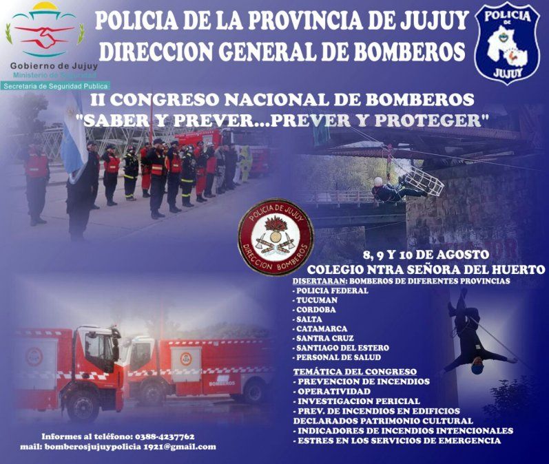 Bomberos de siete provincias llegarán a Jujuy