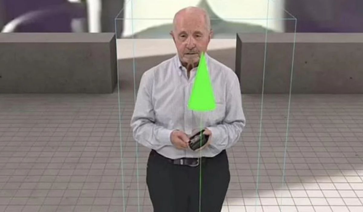 Abuelito creó su propio holograma en 3D para bisnietos