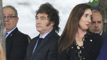 Distanciados, Javier Milei y Victoria Villarruel en actos por el Día de la Bandera