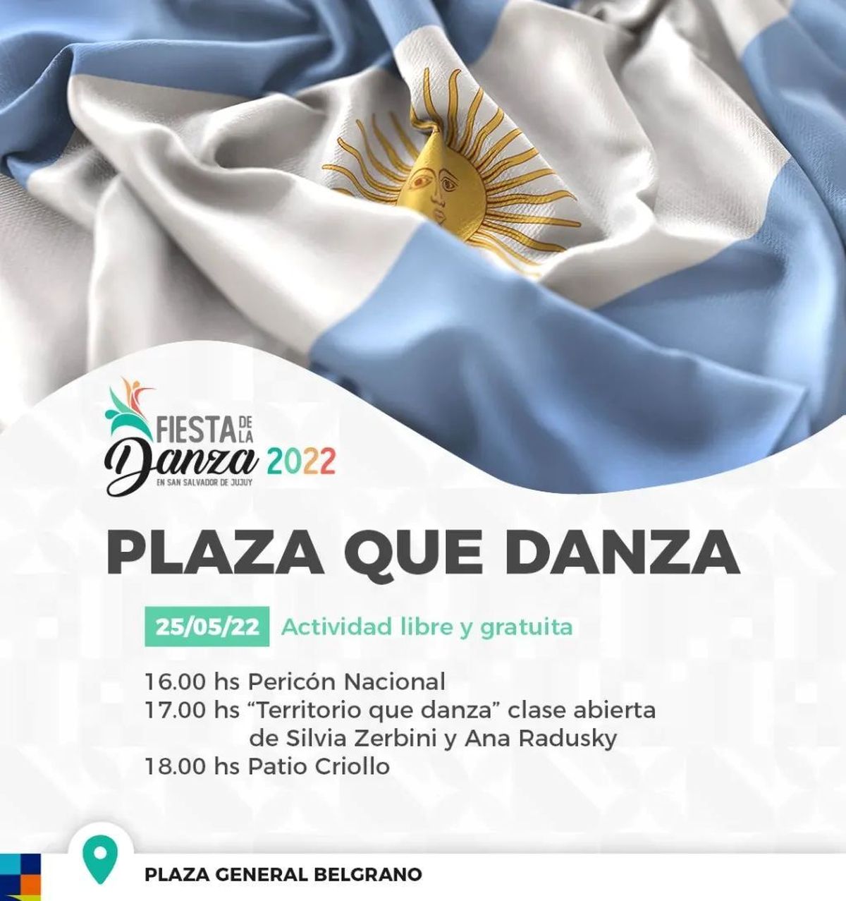 Este jueves se realiza Plaza que Danza, especial 25 de mayo