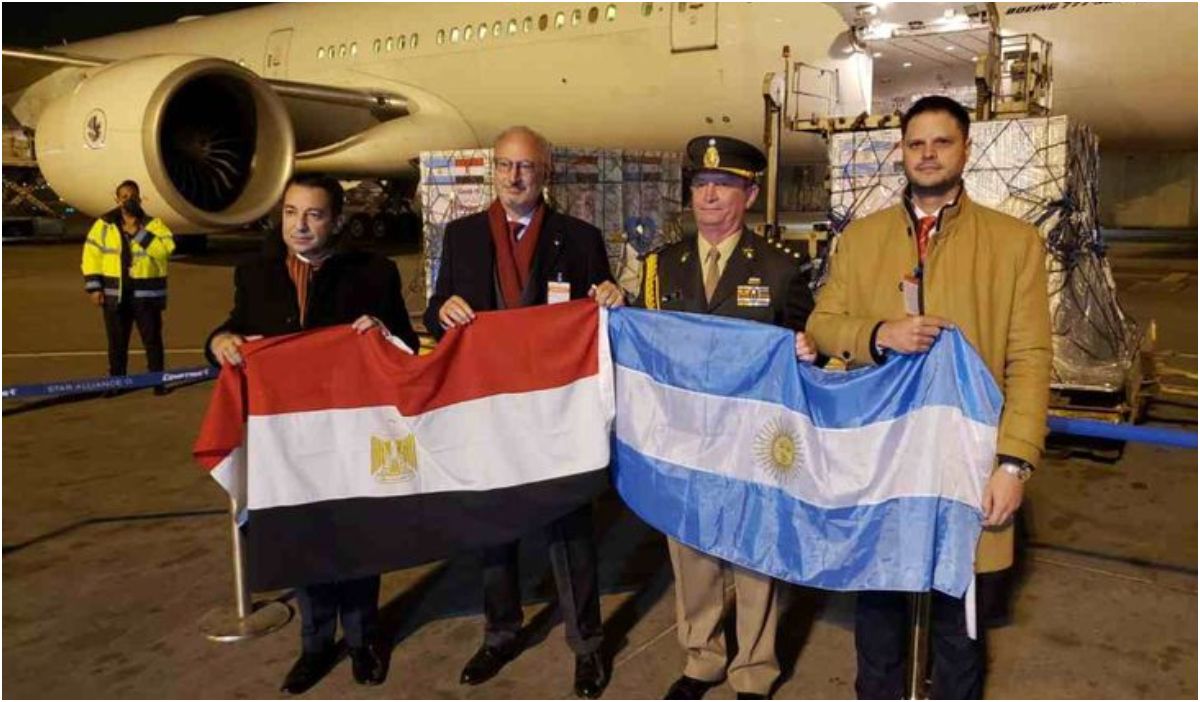 Egipto recibió un millón de vacunas donadas por Argentina
