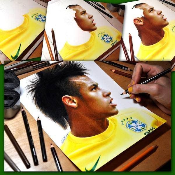 Heather Rooney Art - Colored pencil drawing of Clint Dempsey