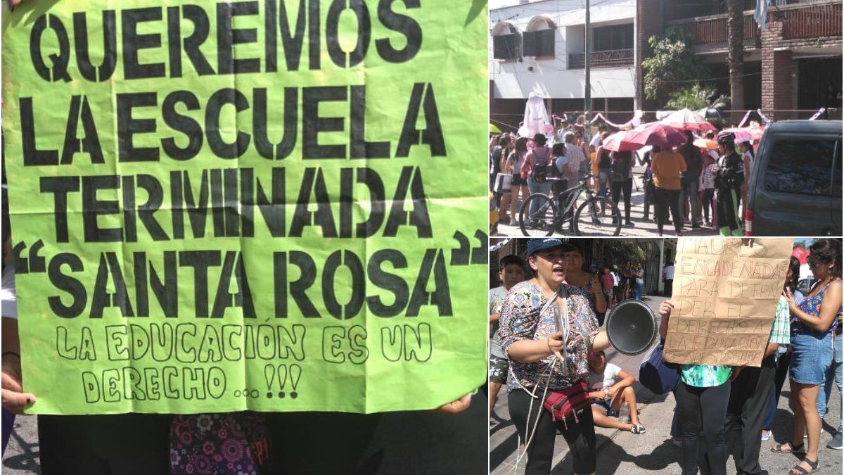 Escuela Santa Rosa: Los padres llevaron la protesta a las puertas del  Ministerio